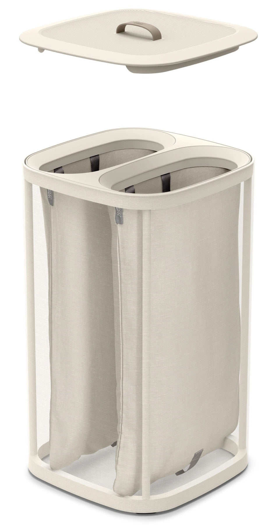 Tota 60L Wäschekorb ecru in Beige präsentiert im Onlineshop von KAQTU Design AG. Wäschekorb ist von Joseph Joseph