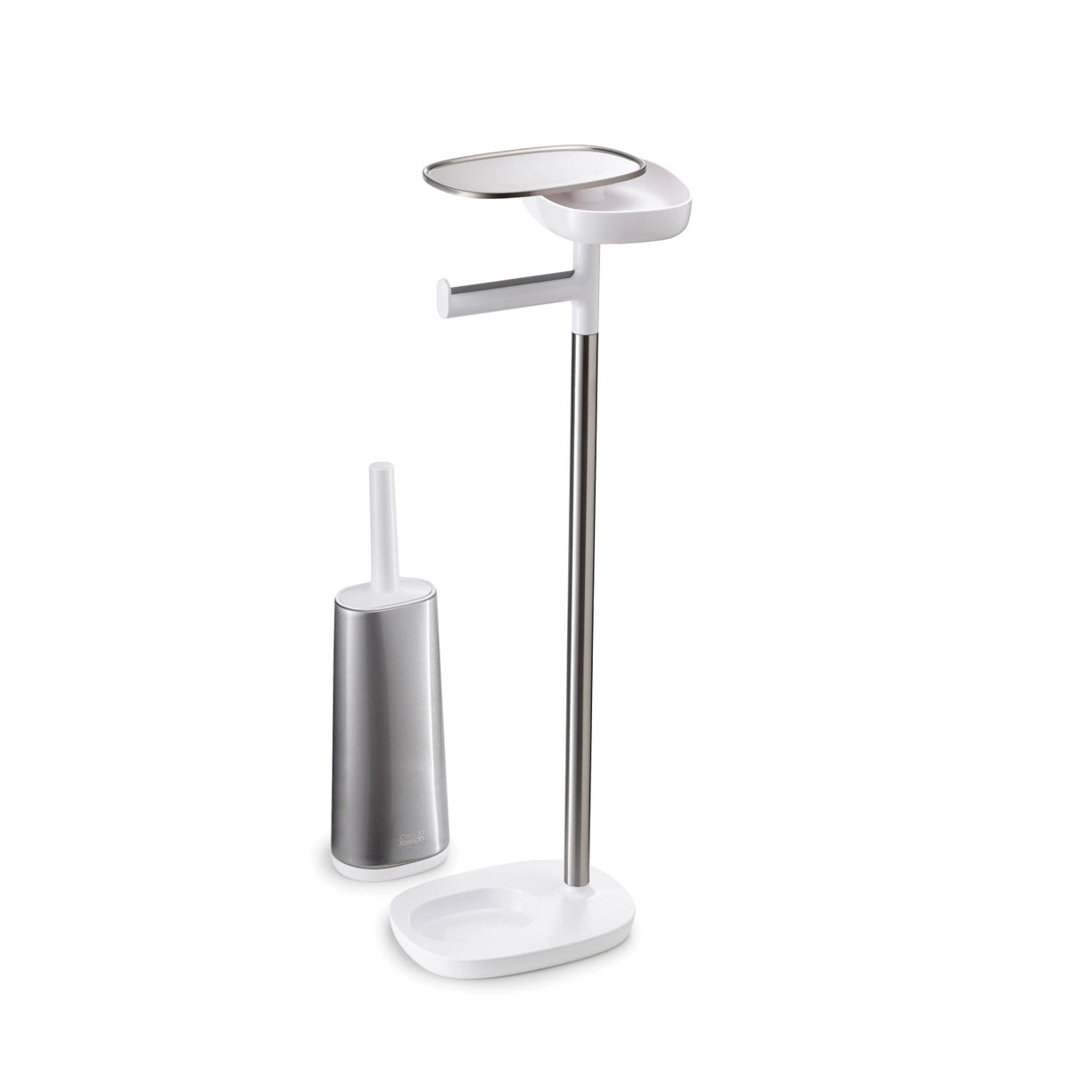 EasyStore Toilettenpapier-Ständer mit Bürste in Weiss präsentiert im Onlineshop von KAQTU Design AG. Toilettenartikel ist von Joseph Joseph
