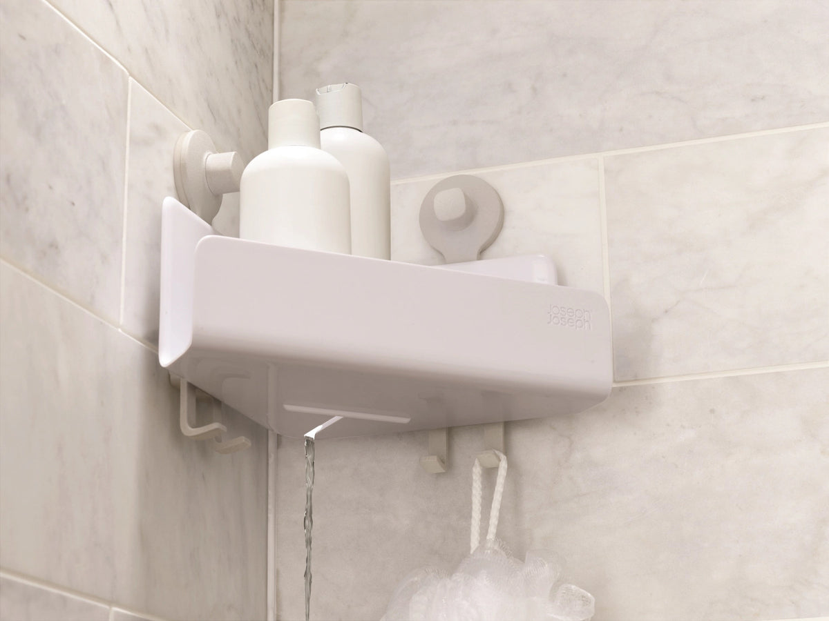 EasyStore Eck-Duschablage 2er-Pack – Weiß in Weiss präsentiert im Onlineshop von KAQTU Design AG. ist von Joseph Joseph
