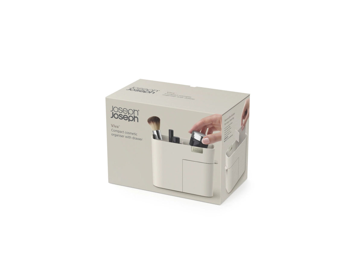 Viva kompakter Kosmetik-Organizer mit Schublade, 17x9.7x12cm in Beige präsentiert im Onlineshop von KAQTU Design AG. Pflege ist von Joseph Joseph