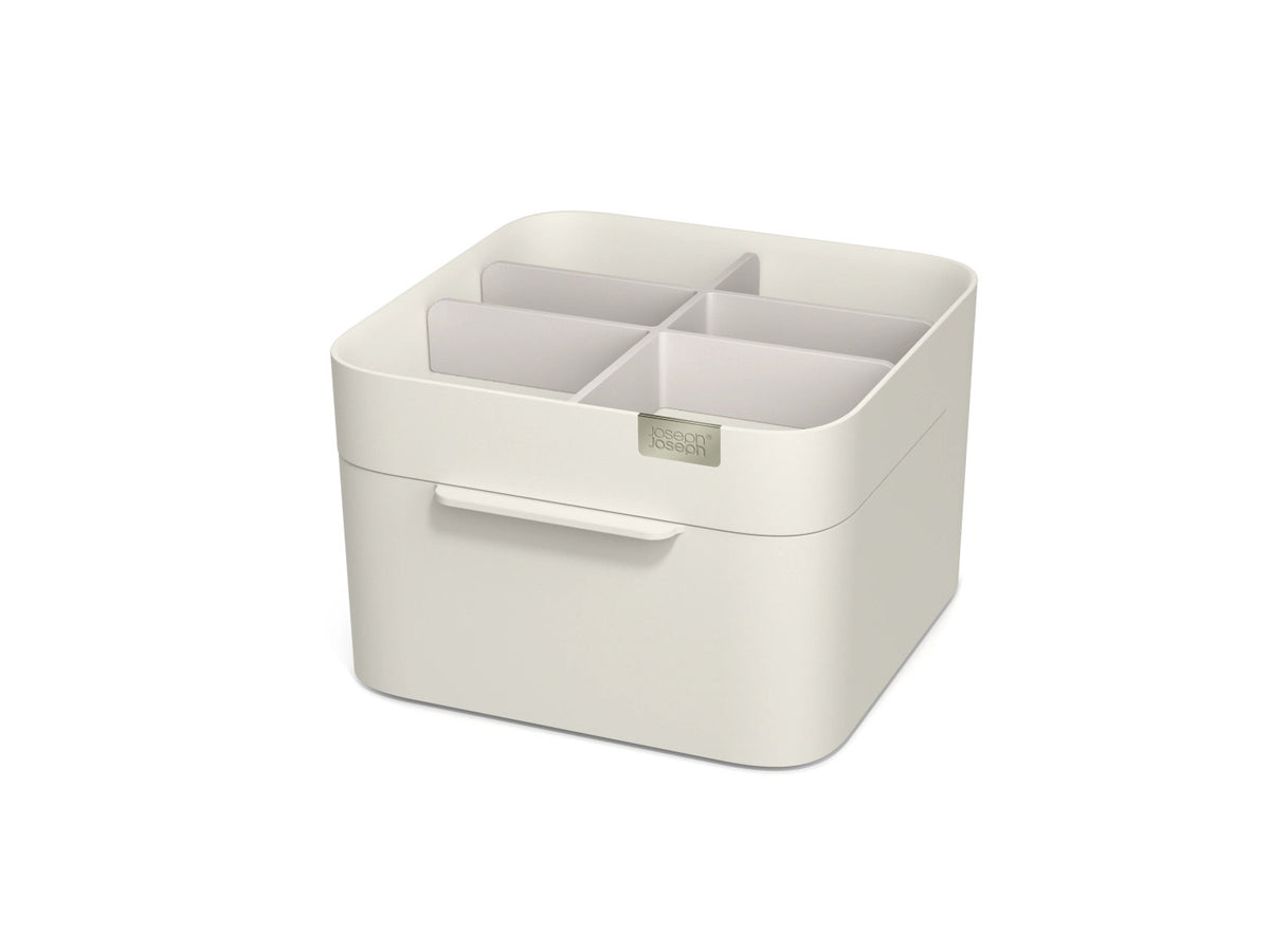 Viva Kosmetischer Organizer mit Schublade, 18.5x19.5x12cm in Beige präsentiert im Onlineshop von KAQTU Design AG. Pflege ist von Joseph Joseph