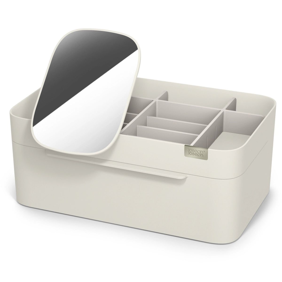 Viva grosser kosmetischer Organizer mit abnehmbarem Spiegel in Beige präsentiert im Onlineshop von KAQTU Design AG. Pflege ist von Joseph Joseph