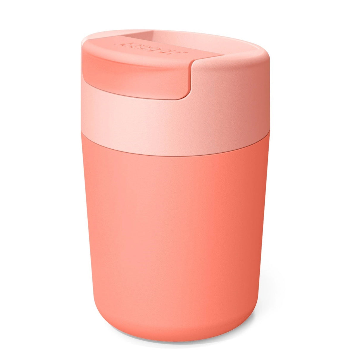 Sipp Travel Mug 340ml, coral in Orange präsentiert im Onlineshop von KAQTU Design AG. Thermosflasche ist von Joseph Joseph
