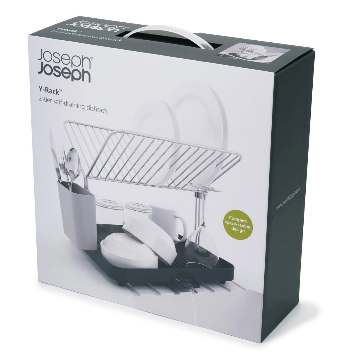 Y-Rack Geschirrabtropfständer m. Gitter, grau in Silber präsentiert im Onlineshop von KAQTU Design AG. Abwasch ist von Joseph Joseph
