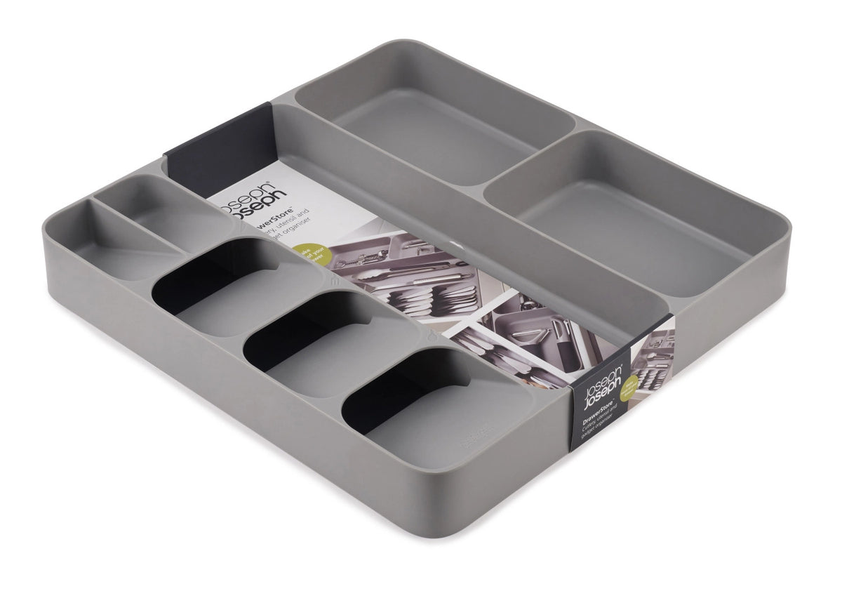 DrawerStore Besteckeinlage, grau, 38.4x39.7x5.3cm in Silber präsentiert im Onlineshop von KAQTU Design AG. Küchenhelfer ist von Joseph Joseph