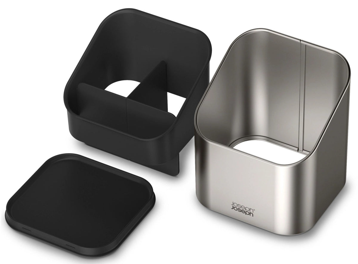 Surface Edelstahl Utensilienbehälter in Silber präsentiert im Onlineshop von KAQTU Design AG. Aufbewahrungsbehälter ist von Joseph Joseph