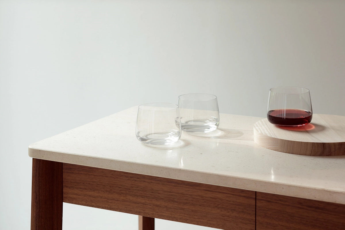 4er Set Metropolitan Stemless Glas 360ml klar in Transparent präsentiert im Onlineshop von KAQTU Design AG. Wein- & Sektglas ist von LSA