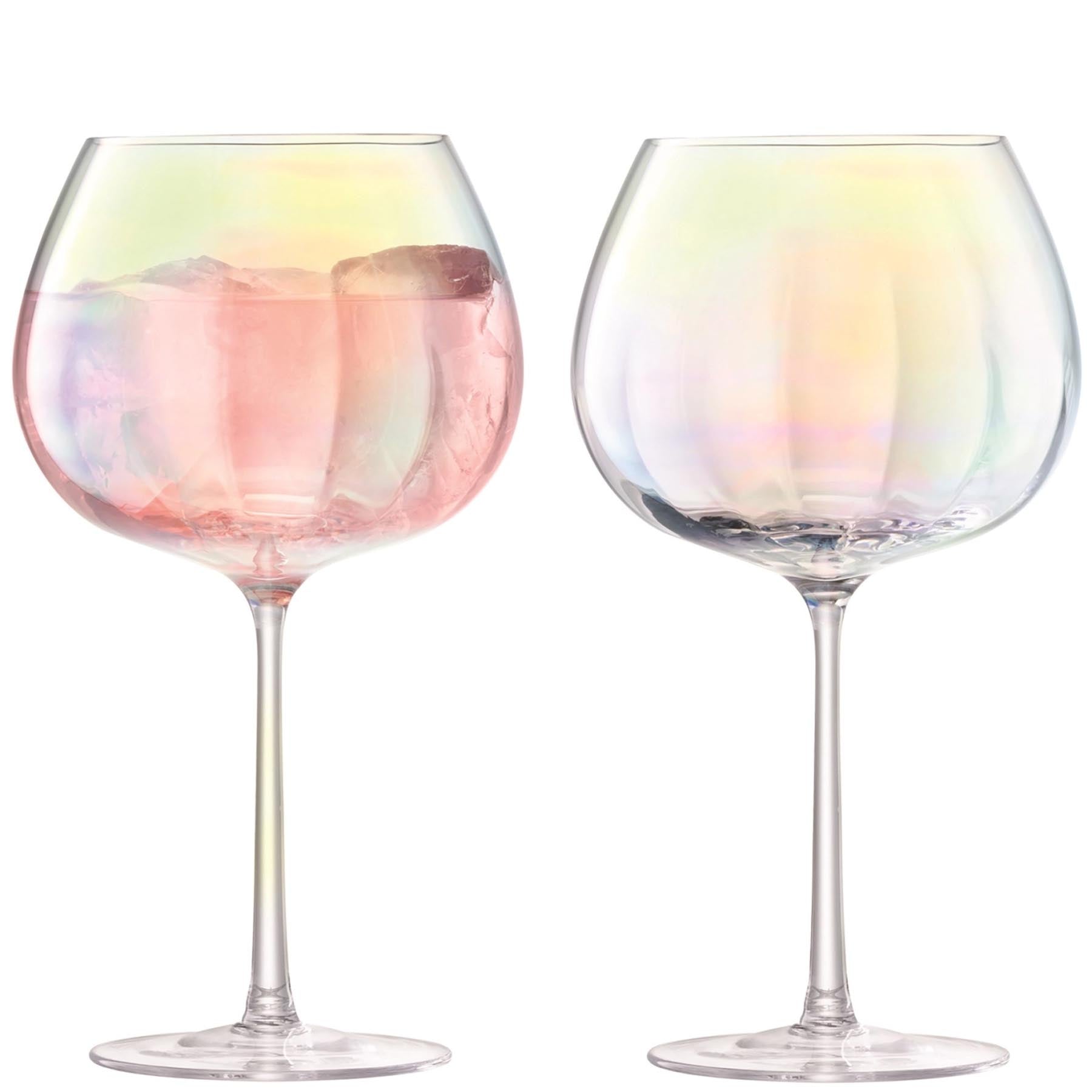 2er Set Pearl Ballonkelch 650ml - perlmutt in Transparent präsentiert im Onlineshop von KAQTU Design AG. Glas ist von LSA