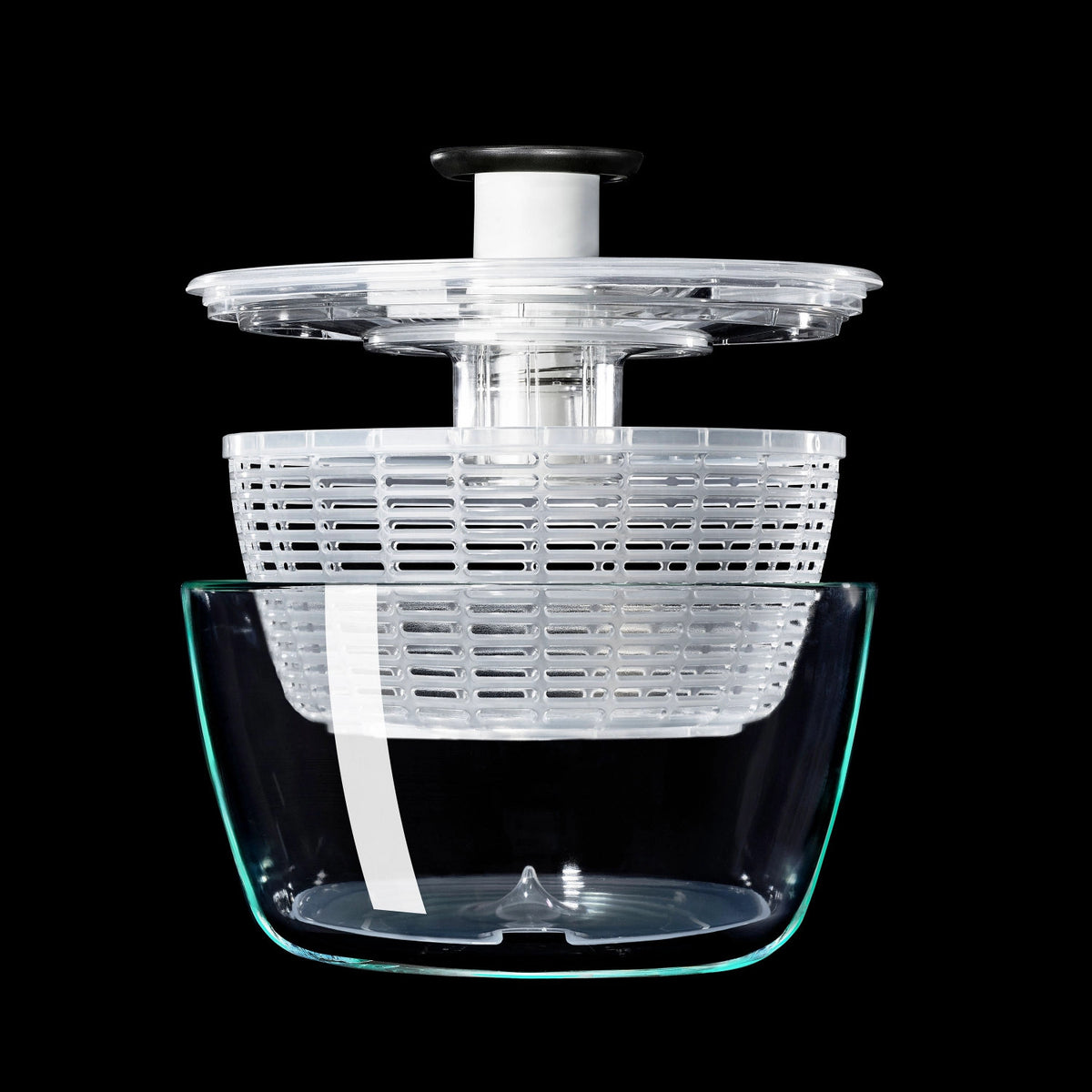 OXO Good Grips Glas-Salatschleuder in Transparent präsentiert im Onlineshop von KAQTU Design AG. Salatzubehör ist von OXO