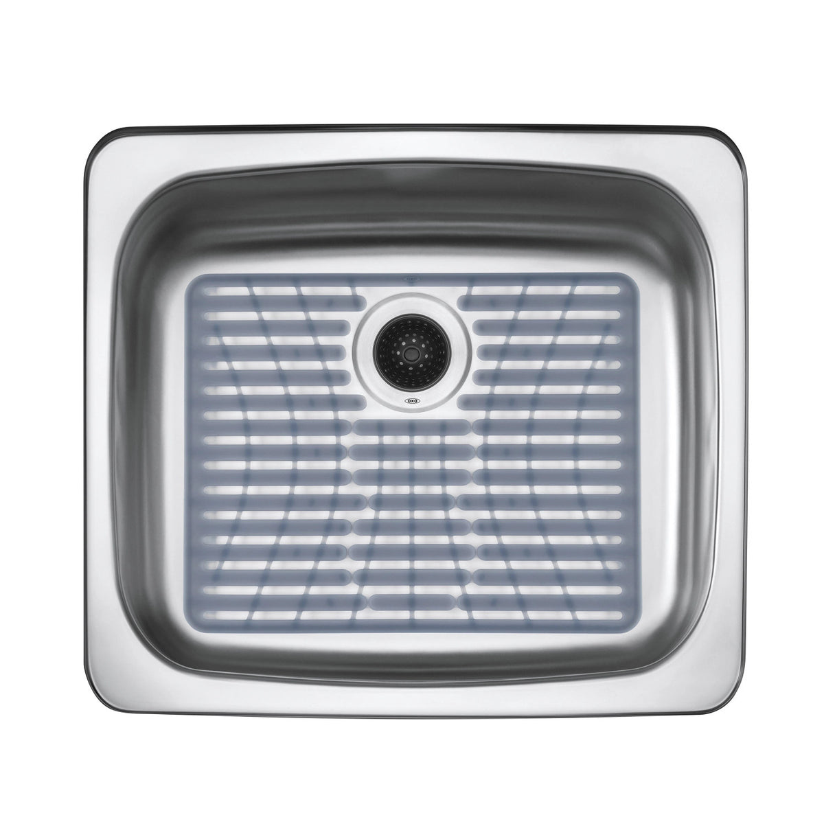 Silikon Spülbeckenmatte, grau, gross, 43x32 cm in Silber präsentiert im Onlineshop von KAQTU Design AG. Abwasch ist von OXO