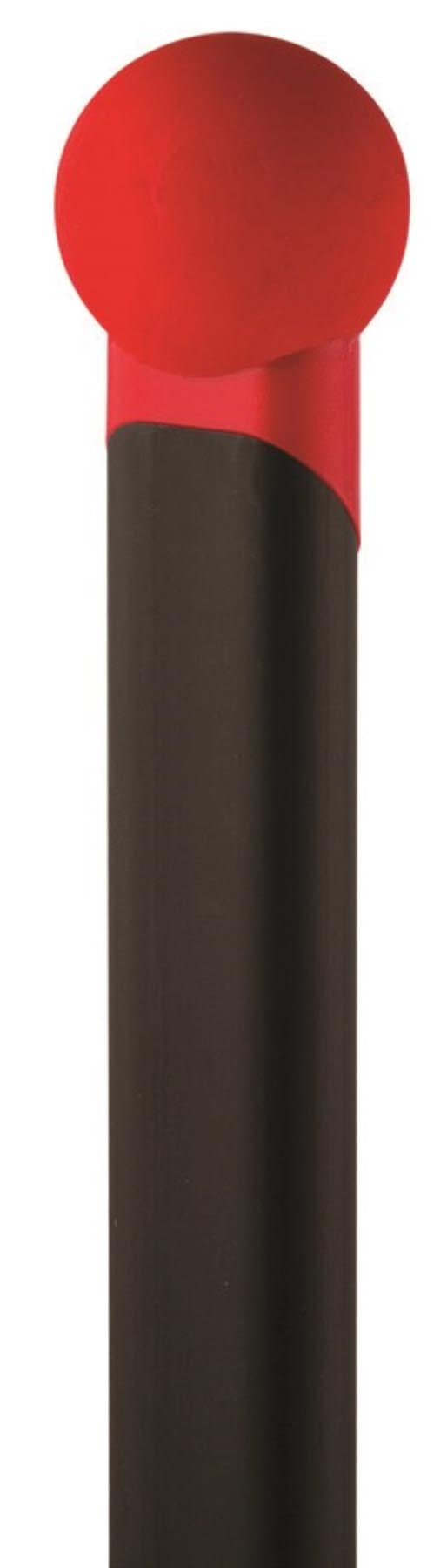 Aluminium Pizzaschieber mit rotem Griff, rechteckig und 33 cm breit. Ideal zum sicheren Bewegen von Pizzen in der Küche.