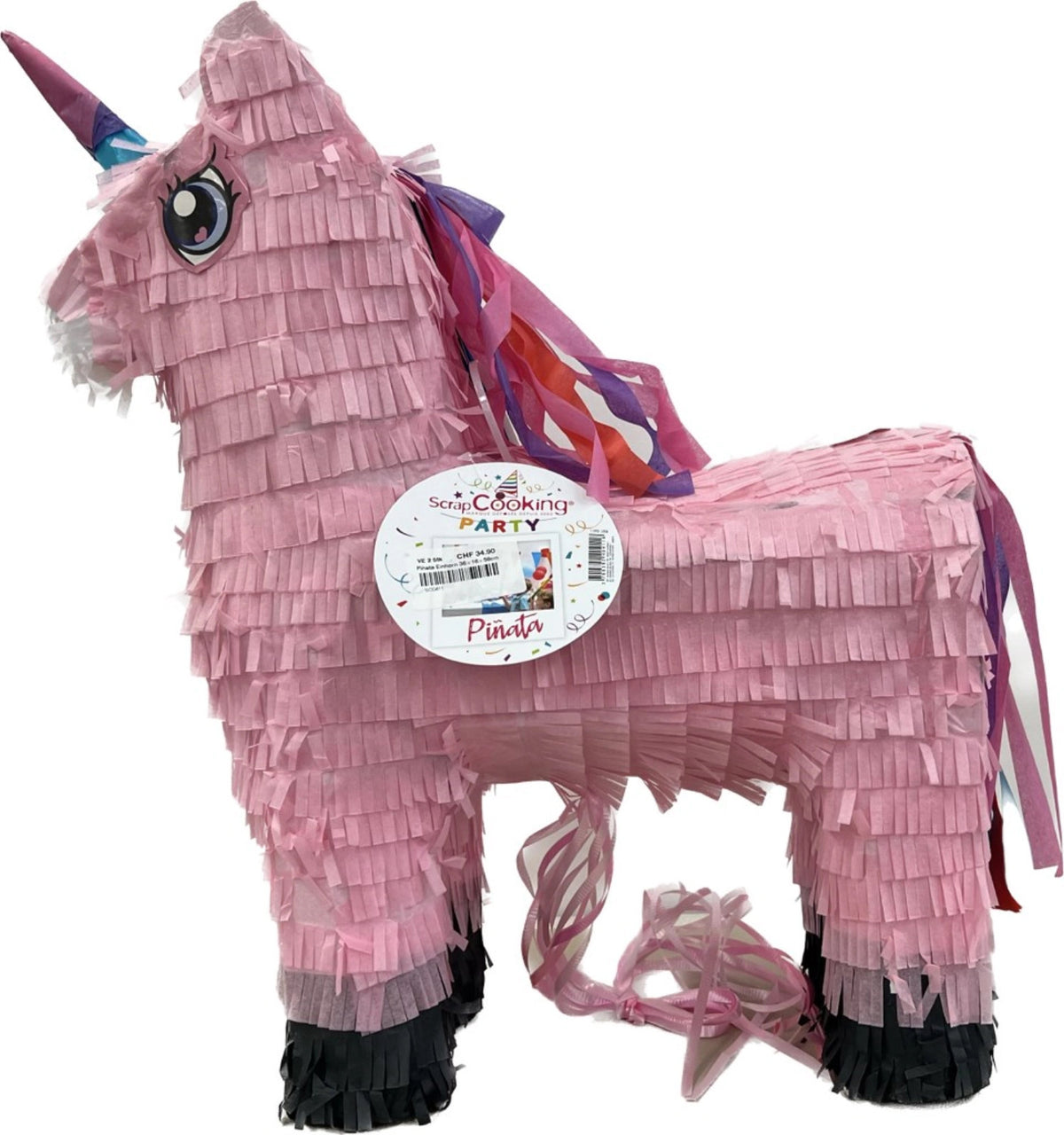 Pinata Einhorn 36×16×58cm in Pink präsentiert im Onlineshop von KAQTU Design AG. Kerzen ist von Scrap Cooking
