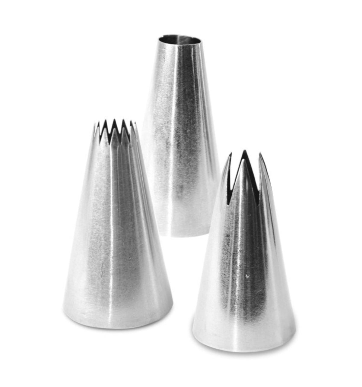 3er Set Edelstahltüllen Macarons in Silber präsentiert im Onlineshop von KAQTU Design AG. Backutensilien ist von Scrap Cooking