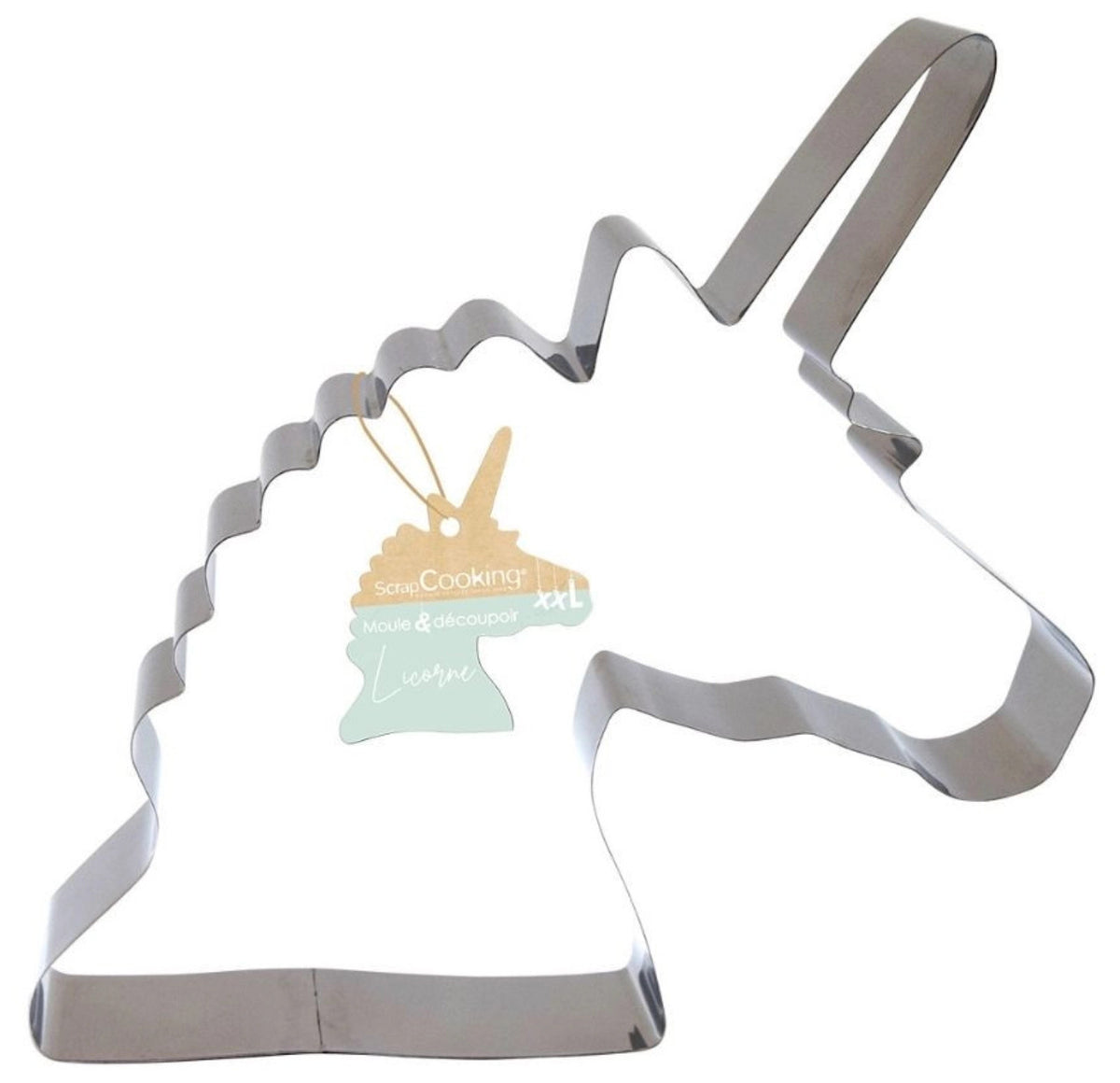 Edelstahlbackform Ausstechform XXL Einhorn 29x26cm in Silber präsentiert im Onlineshop von KAQTU Design AG. Ausstecher ist von Scrap Cooking