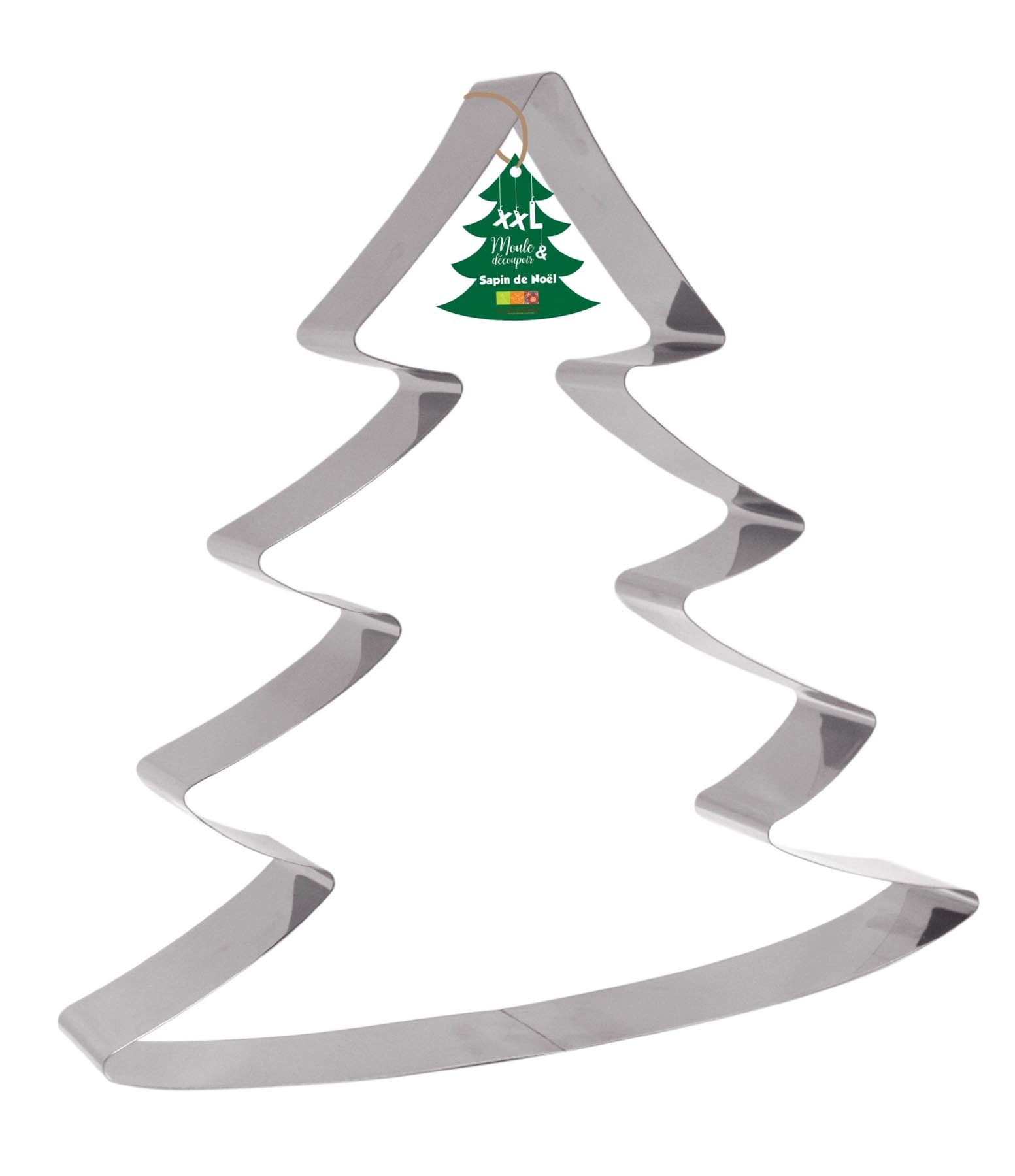 Edelstahlbackform Ausstechform XXL Weihnachtsbaum 30x31cm in Silber präsentiert im Onlineshop von KAQTU Design AG. Backform / Backblech ist von Scrap Cooking