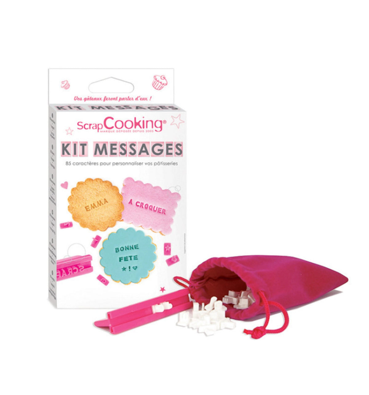 Set Biskuit Messages in Mehrfarbig präsentiert im Onlineshop von KAQTU Design AG. Backutensilien ist von Scrap Cooking
