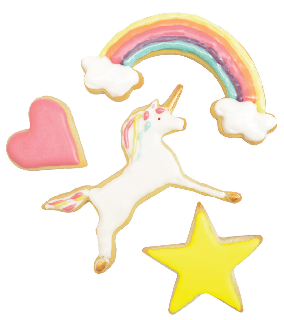 4-tlg. Set Ausstecher Einhorn in Silber präsentiert im Onlineshop von KAQTU Design AG. Ausstecher ist von Scrap Cooking