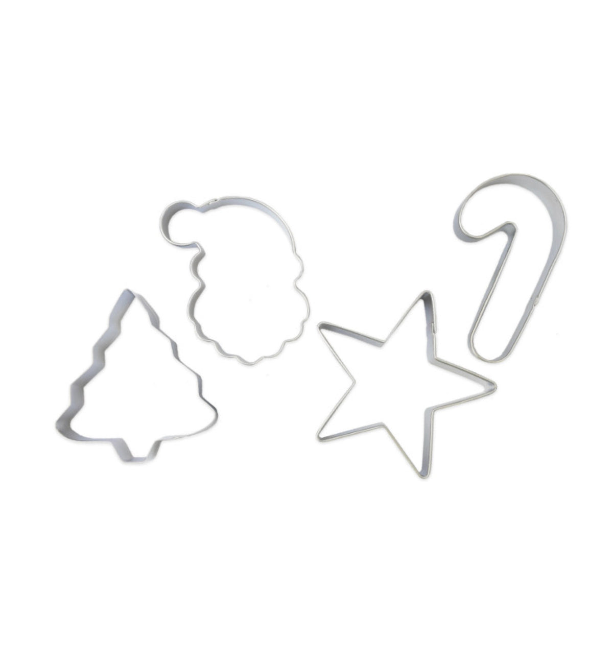 4er Set Ausstecher Weihnachten in Silber präsentiert im Onlineshop von KAQTU Design AG. Ausstecher ist von Scrap Cooking