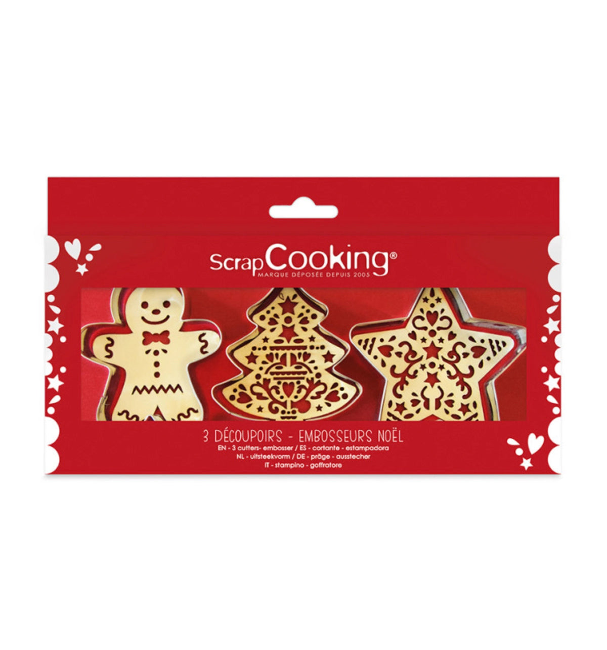 3er Set Ausstecher u. Präger Weihnachten in Silber präsentiert im Onlineshop von KAQTU Design AG. Ausstecher ist von Scrap Cooking