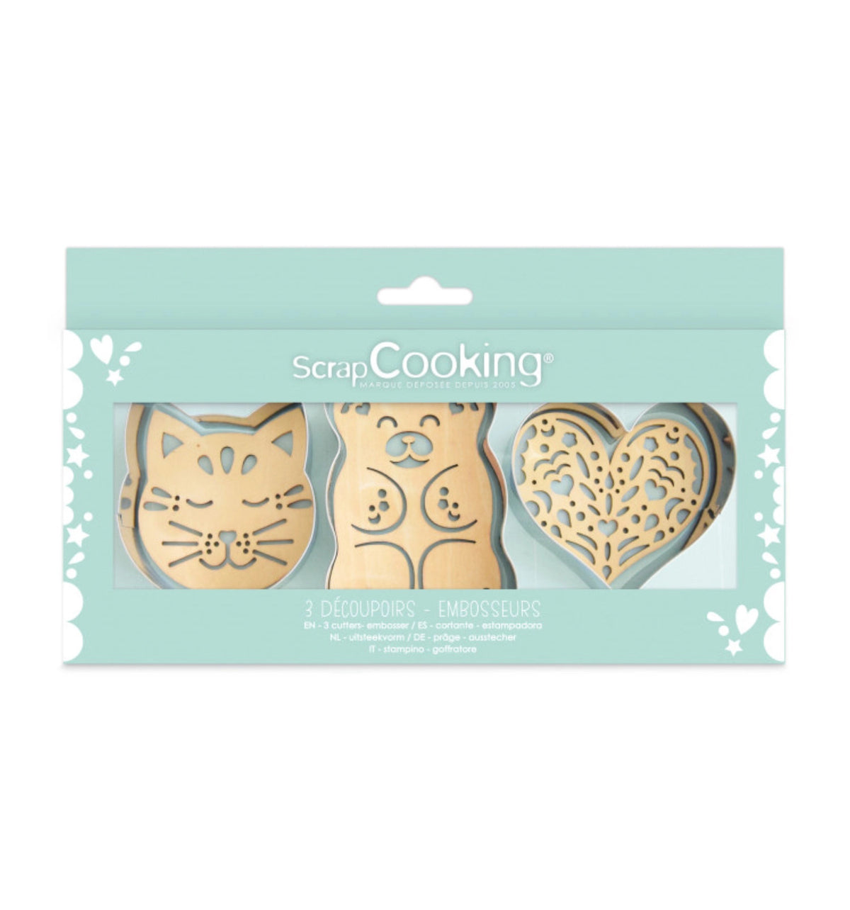 3er Set Ausstecher u. Präger Classic in Silber präsentiert im Onlineshop von KAQTU Design AG. Ausstecher ist von Scrap Cooking