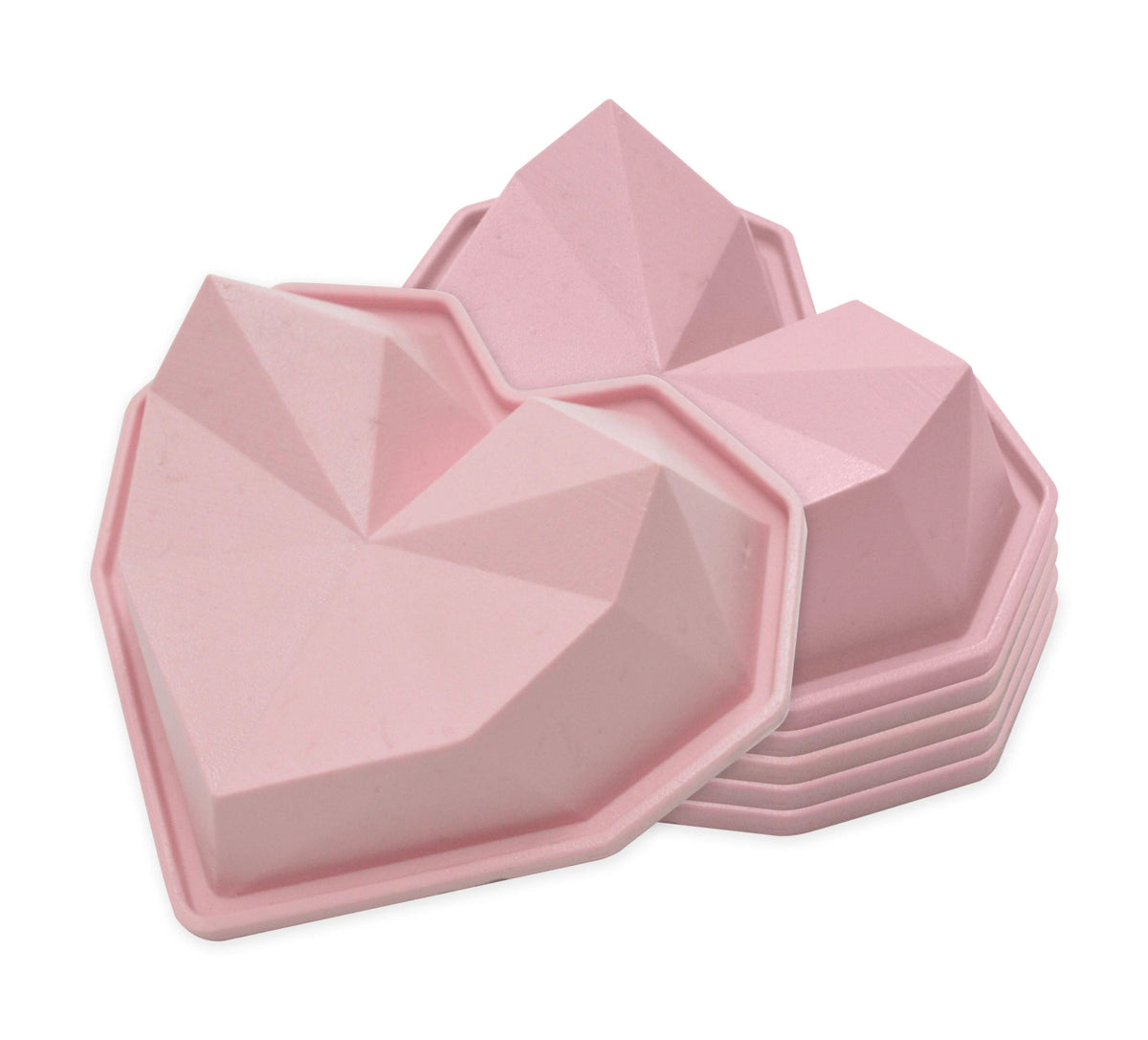 6er Set Silikonform Diamantherzen in Pink präsentiert im Onlineshop von KAQTU Design AG. Backform / Backblech ist von Scrap Cooking