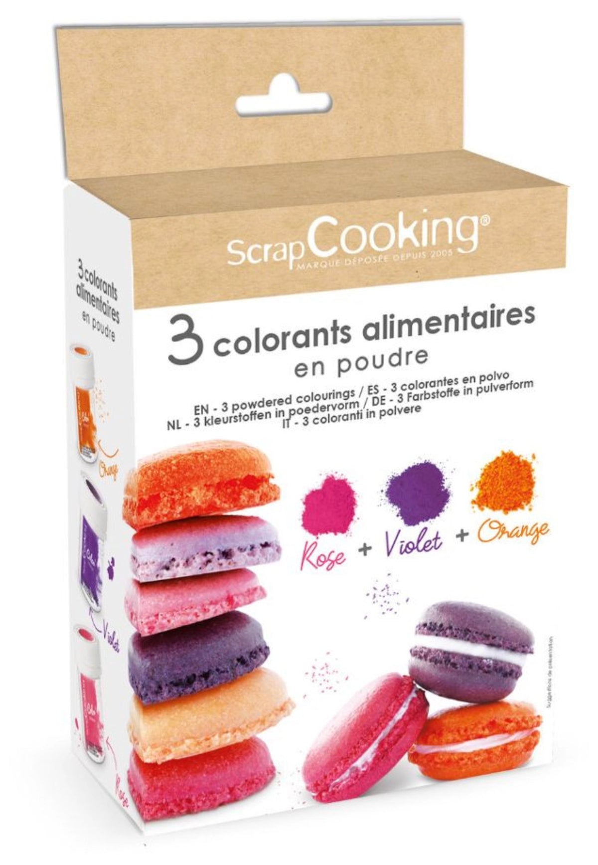 3-tlg. Set Farbbpulver rose violett orange 3x5g in Mehrfarbig präsentiert im Onlineshop von KAQTU Design AG. Zutaten ist von Scrap Cooking