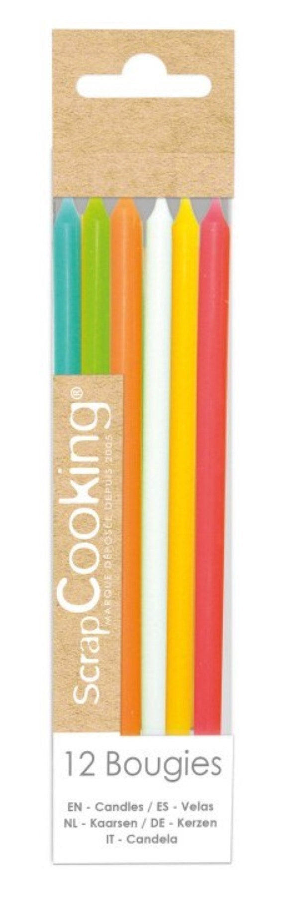 20er Set Kerzen lang bunt 12cm in Mehrfarbig präsentiert im Onlineshop von KAQTU Design AG. Kerzen ist von Scrap Cooking
