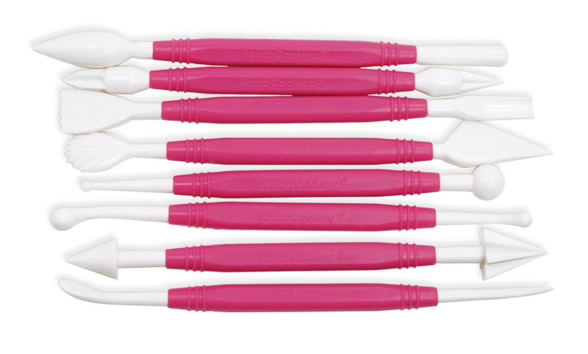 8er Werkzeugset Patisserie in Pink präsentiert im Onlineshop von KAQTU Design AG. Backutensilien ist von Scrap Cooking