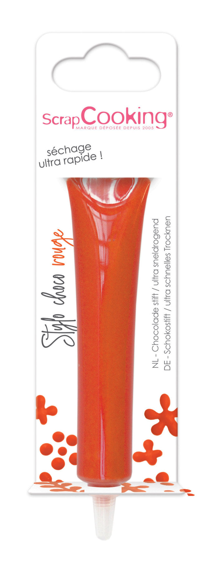 Stift mit Schokoladengeschmack Rot 25g in Rot präsentiert im Onlineshop von KAQTU Design AG. Zutaten ist von Scrap Cooking
