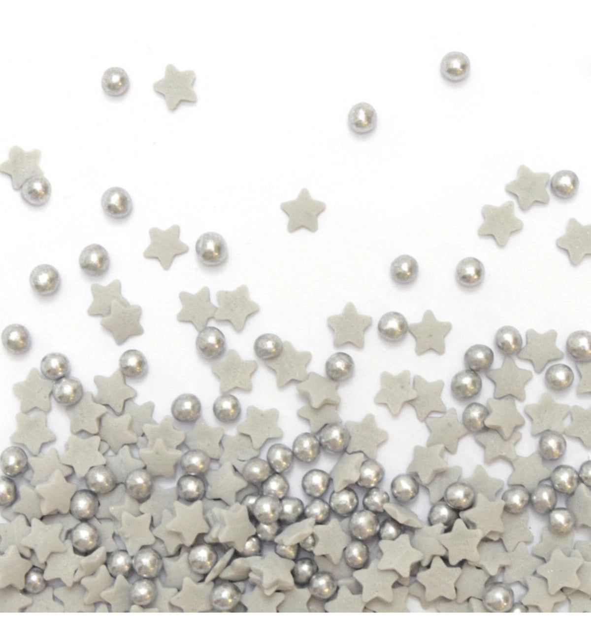 Deko Zucker Sterne und Perlen silber 55g in Silber präsentiert im Onlineshop von KAQTU Design AG. Zutaten ist von Scrap Cooking