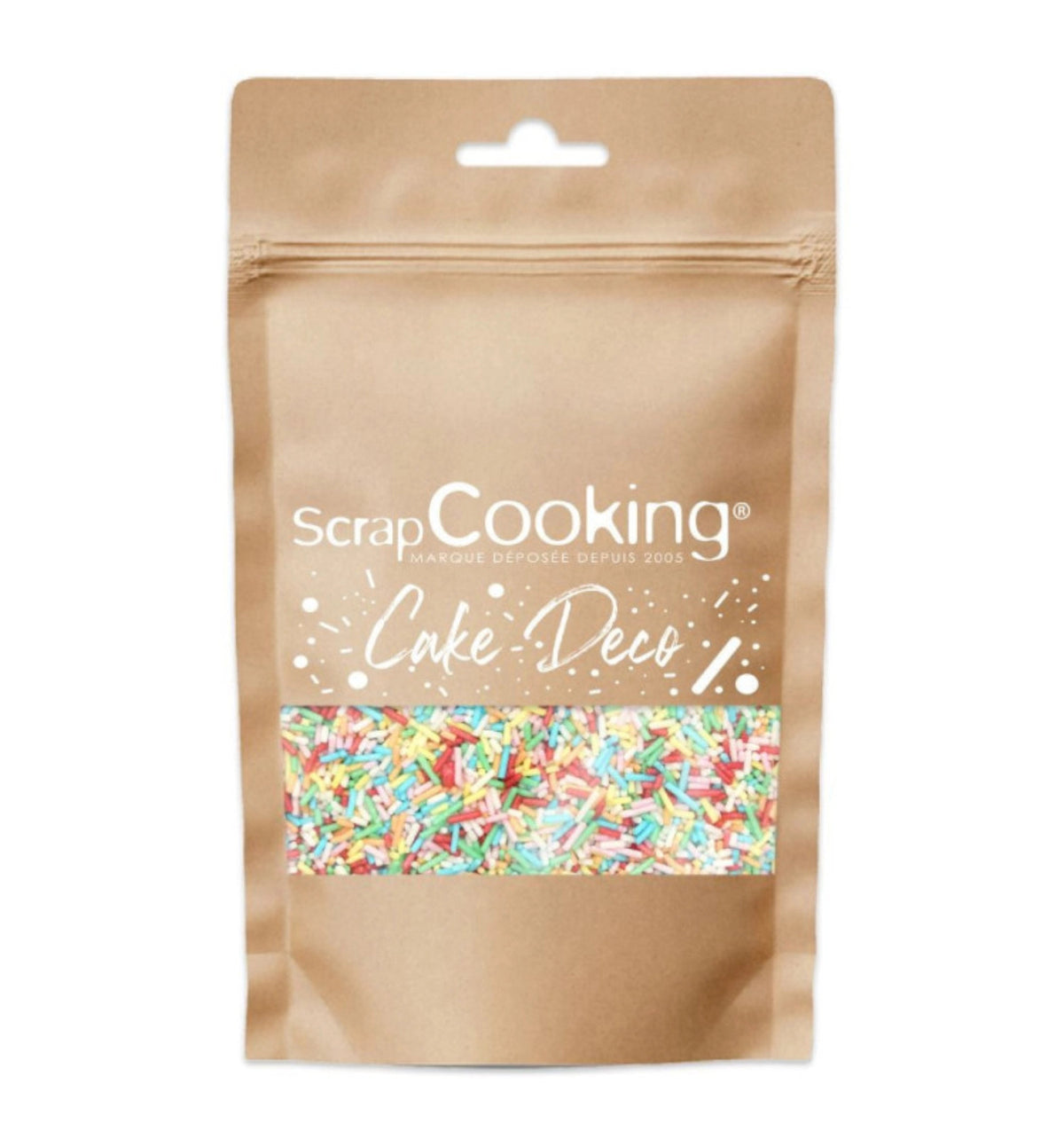 Topf Deko Zucker Vermicelles mehrfarbig 80g in Mehrfarbig präsentiert im Onlineshop von KAQTU Design AG. Zutaten ist von Scrap Cooking