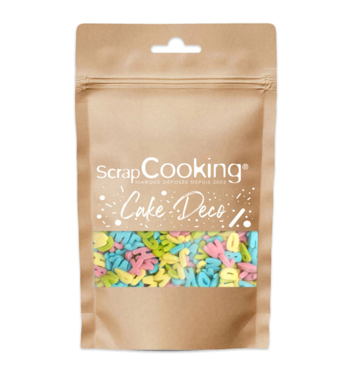 Topf Deko Zucker Alphabet 55g in Mehrfarbig präsentiert im Onlineshop von KAQTU Design AG. Zutaten ist von Scrap Cooking