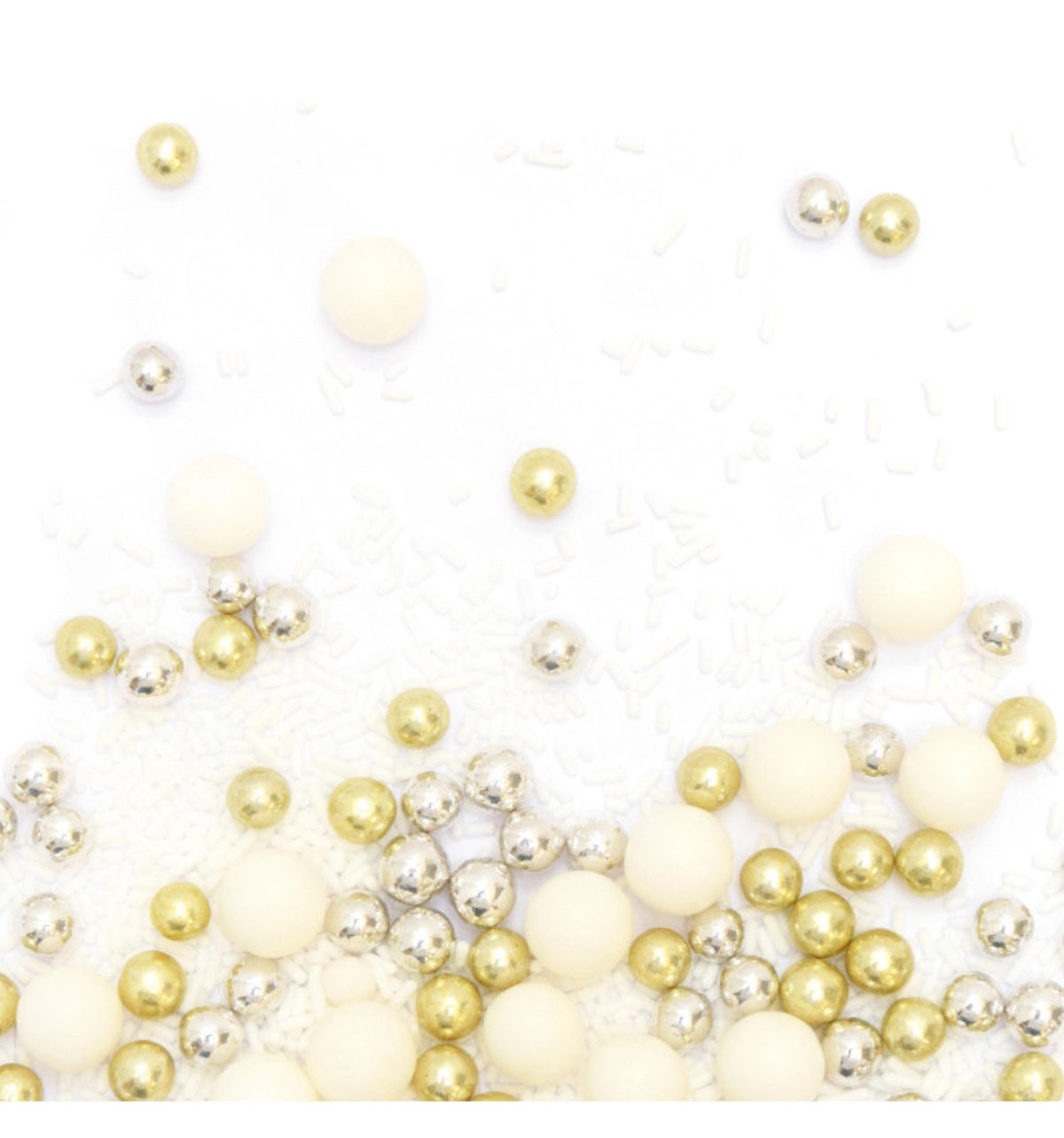 Deko Zucker Mix Zauber-Perlen, gold, silber, weiss in Mehrfarbig präsentiert im Onlineshop von KAQTU Design AG. Zutaten ist von Scrap Cooking