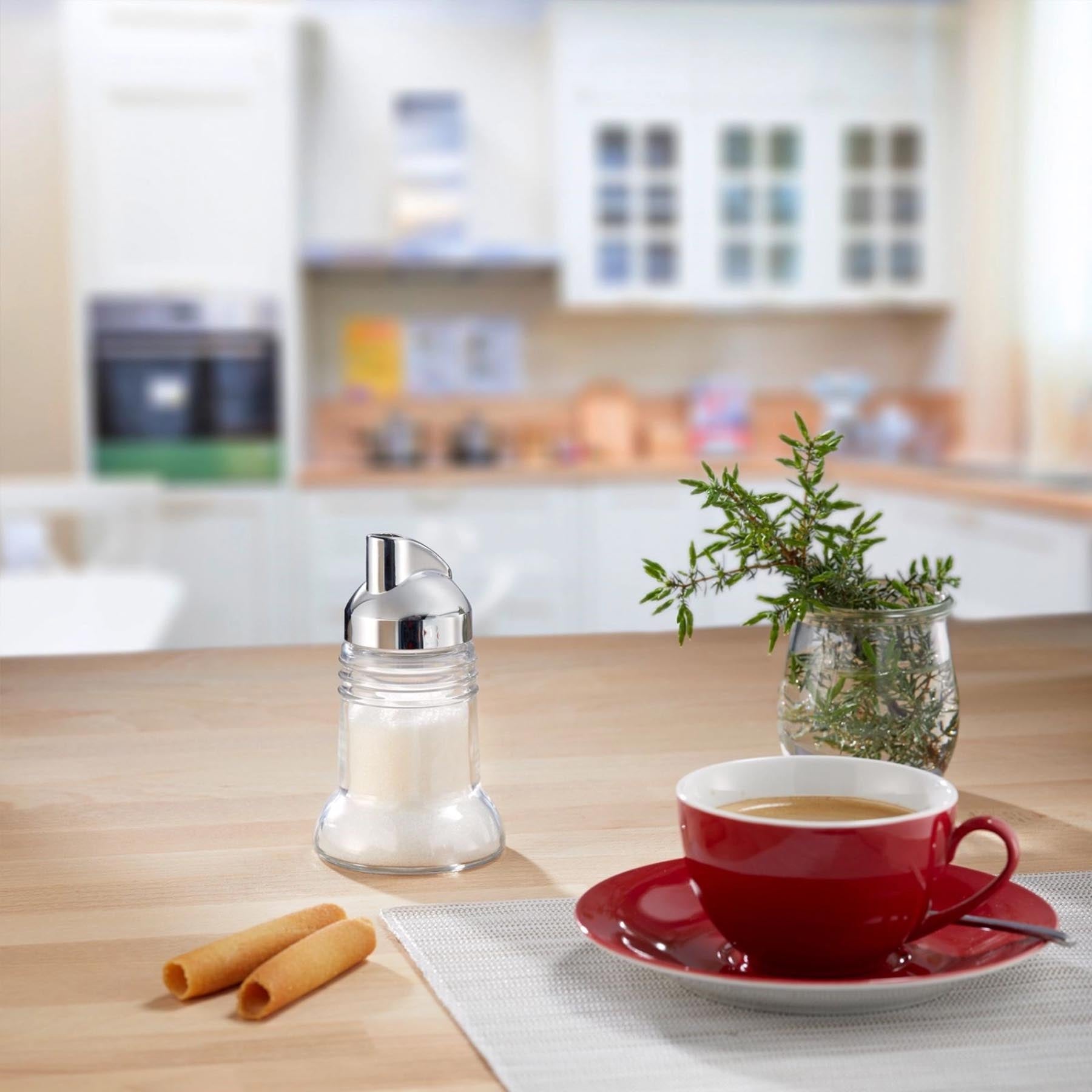 Vielseitiger Gewürzstreuer Paris-Chrome von Westmark, perfekt für präzises Dosieren von Gewürzen und Ölen, modernes und elegantes Design.