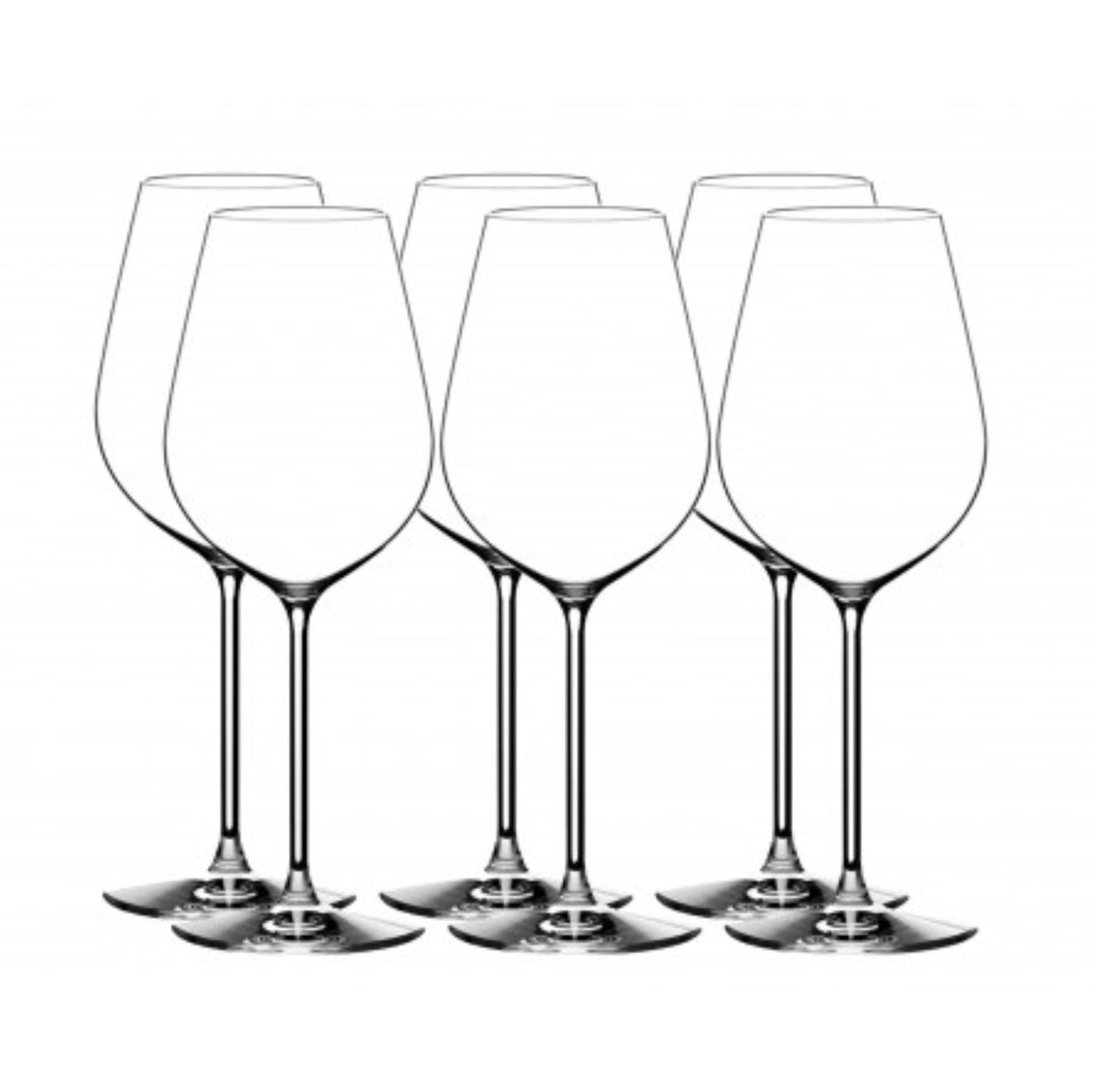 Transparentes Weinglas Hommage 38cl von Lehmann Glass, schlanke Form mit hohem Stiel und rundem Kelch, freigestellt fotografiert.