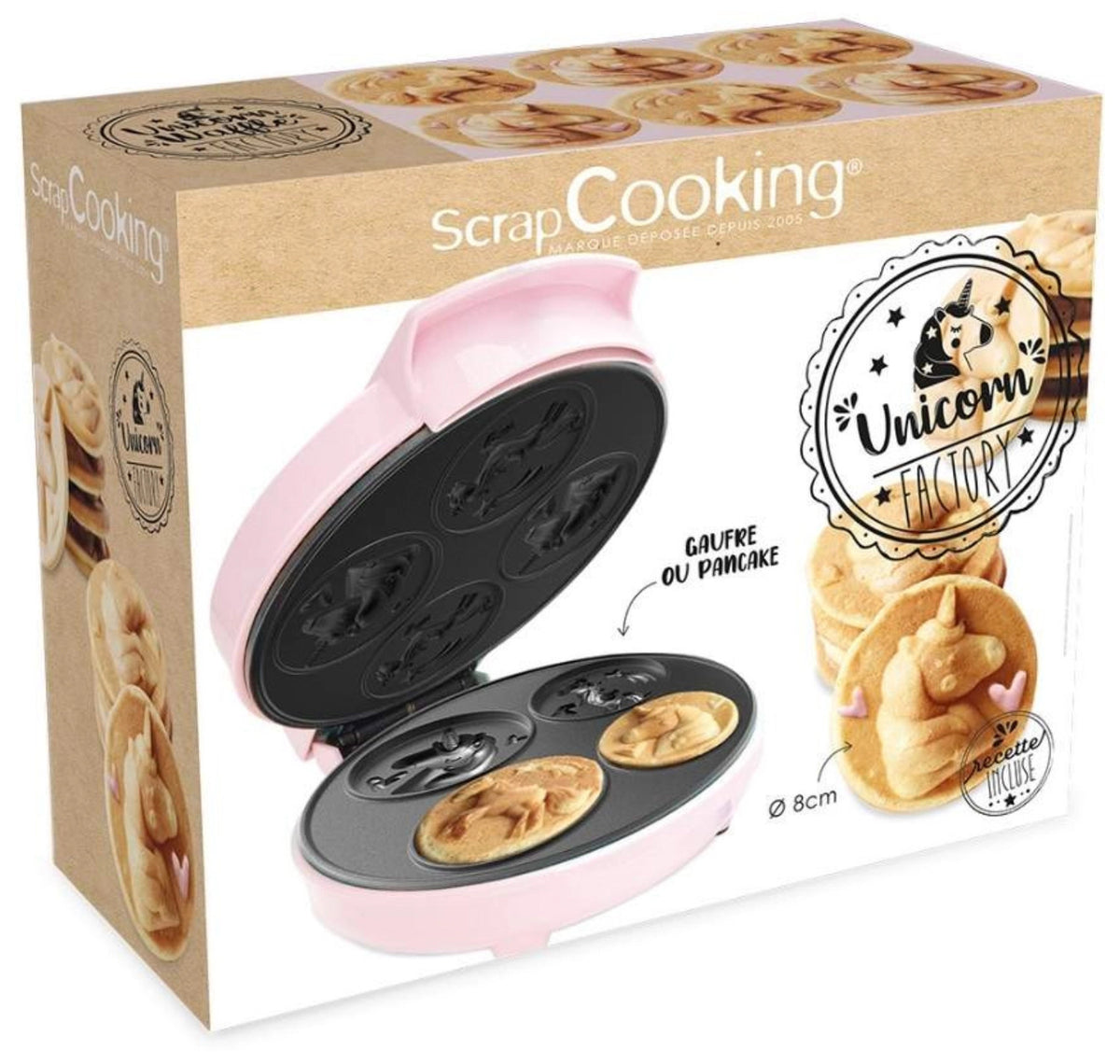 Unicorn Waffle Factory in Rot präsentiert im Onlineshop von KAQTU Design AG. Küchengerät ist von Scrap Cooking