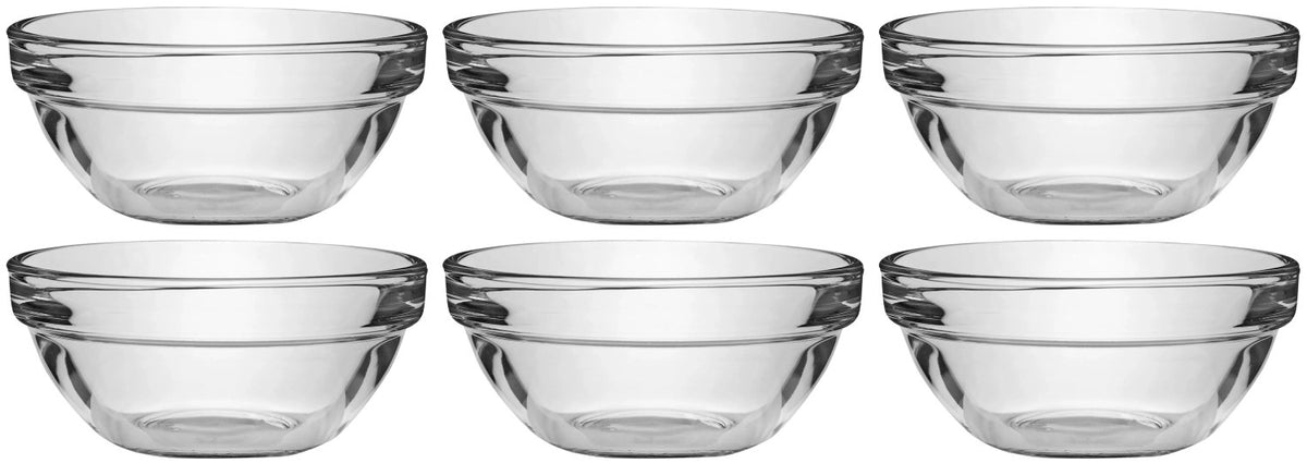 6er Set Empilable Glasschale rund stapelbar 6cm in Transparent präsentiert im Onlineshop von KAQTU Design AG. Schale ist von GHA