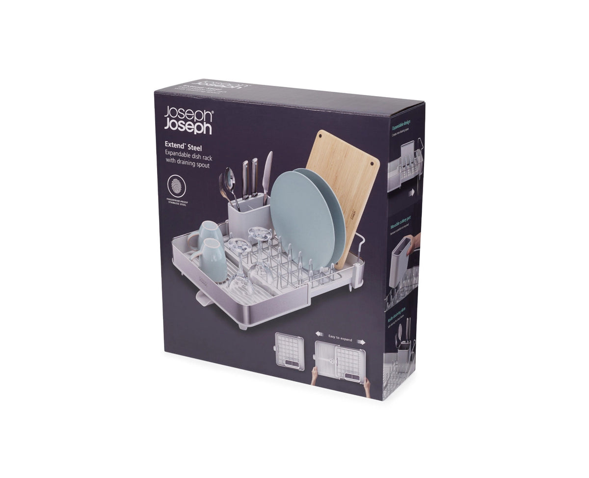 Extend Abtropfgestell Edelstahl ausziehbar in Silber präsentiert im Onlineshop von KAQTU Design AG. Küchenhelfer ist von Joseph Joseph