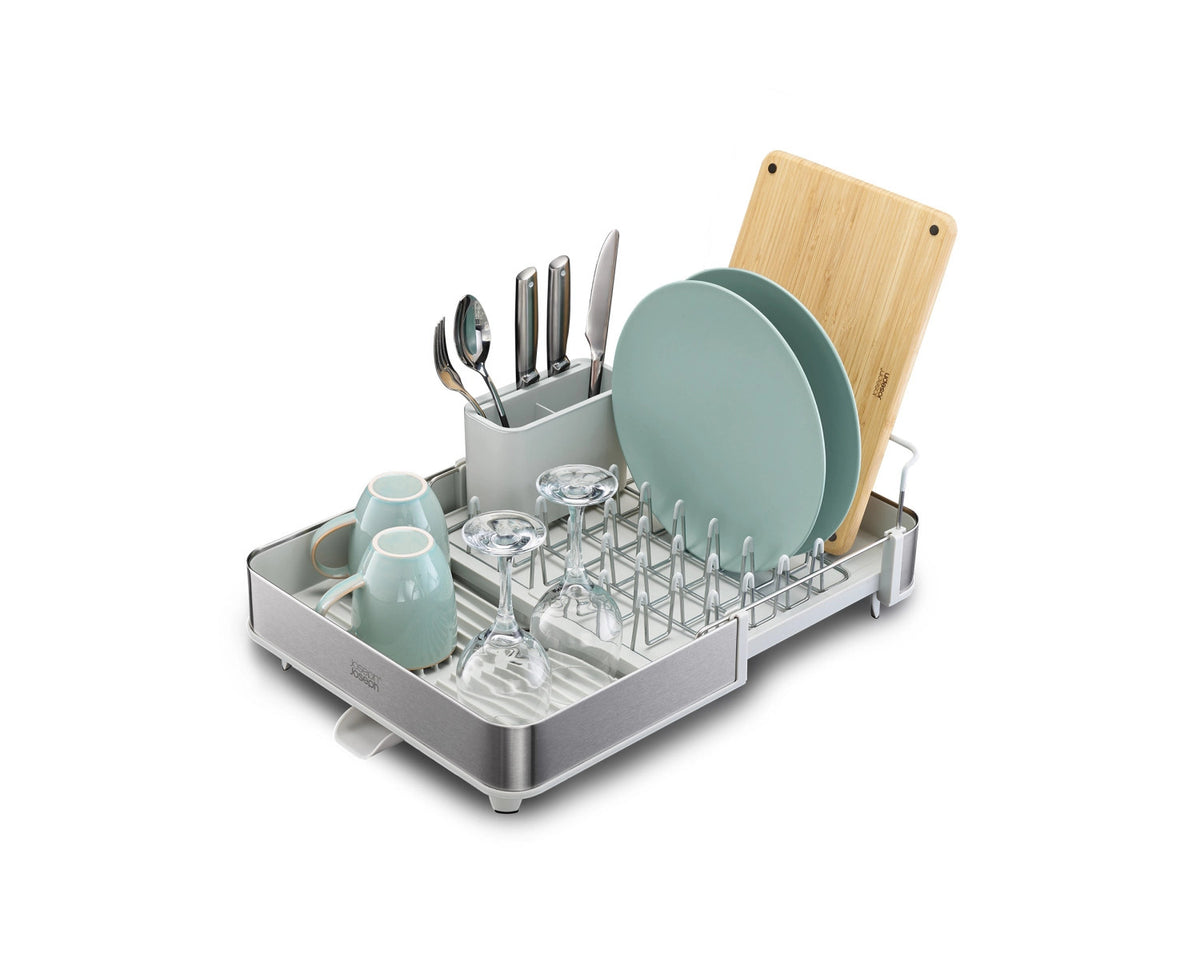 Extend Abtropfgestell Edelstahl ausziehbar in Silber präsentiert im Onlineshop von KAQTU Design AG. Küchenhelfer ist von Joseph Joseph