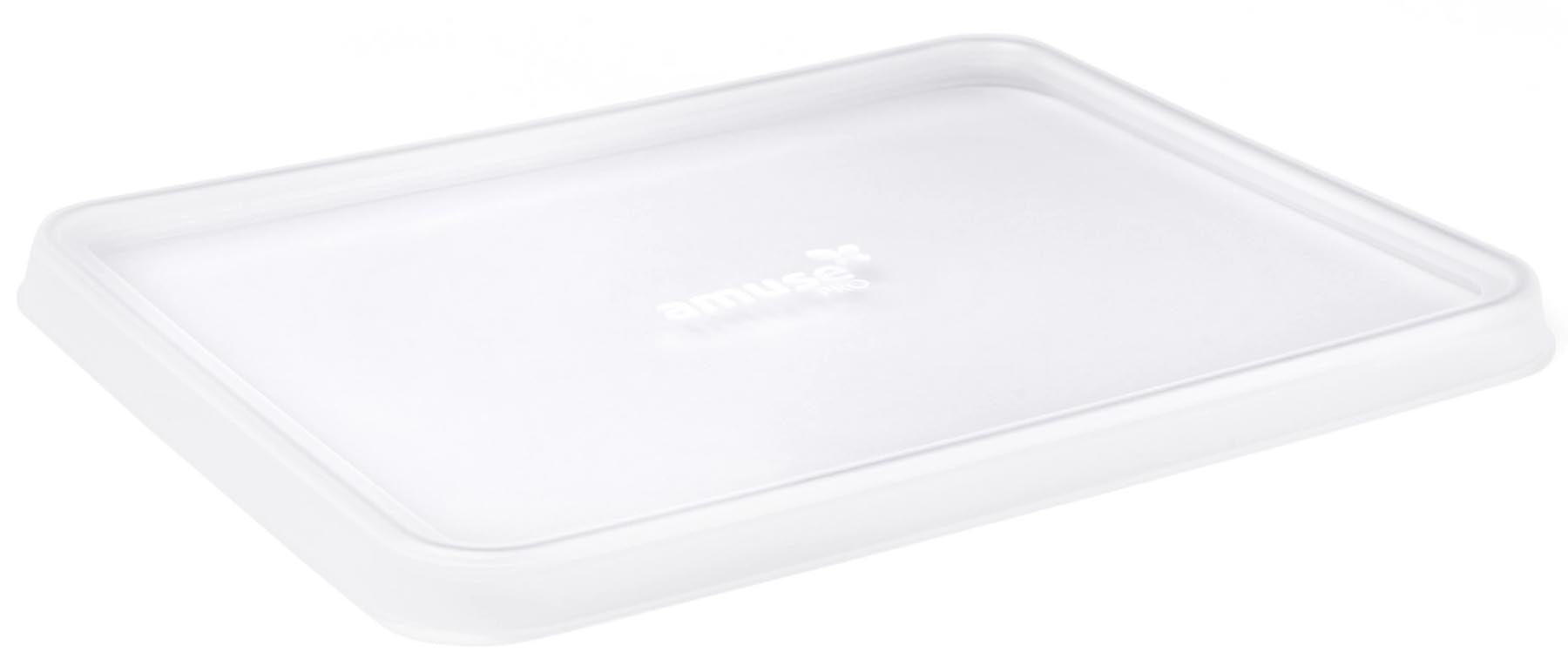 Amuse Pro Deckel zu Mehrwegschale L schwarz in Transparent präsentiert im Onlineshop von KAQTU Design AG. Snackbox ist von Amuse