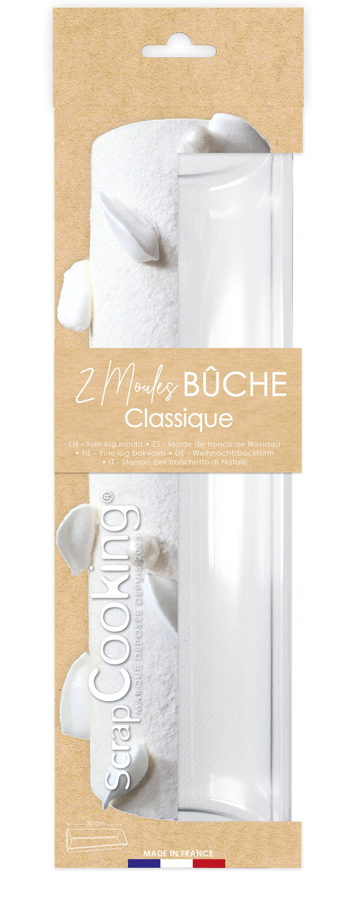2er Set Bûche Classique in Weiss präsentiert im Onlineshop von KAQTU Design AG. Backform / Backblech ist von Scrap Cooking