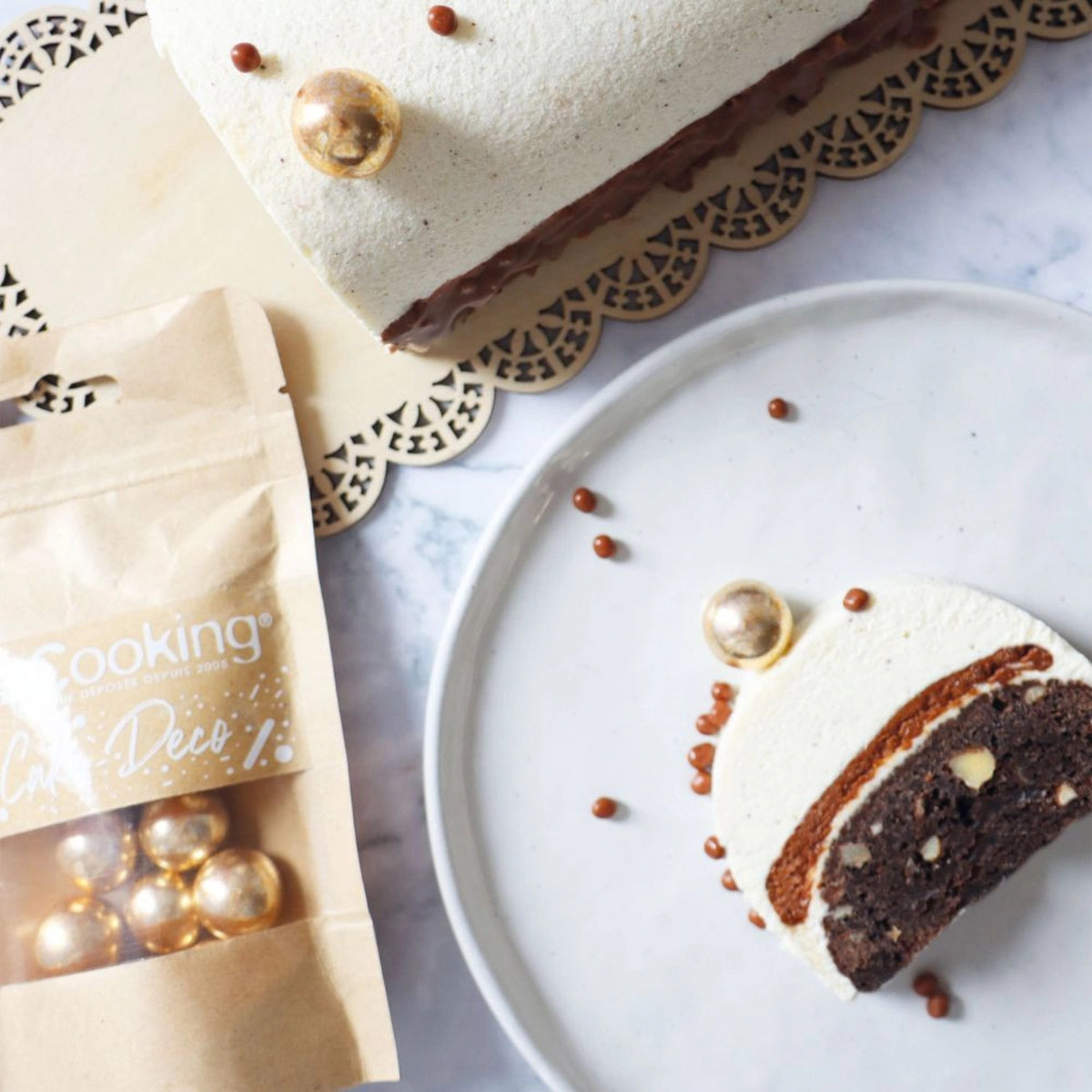 Schoko Perlen Gold XXL 55g in Gold präsentiert im Onlineshop von KAQTU Design AG. Zutaten ist von Scrap Cooking