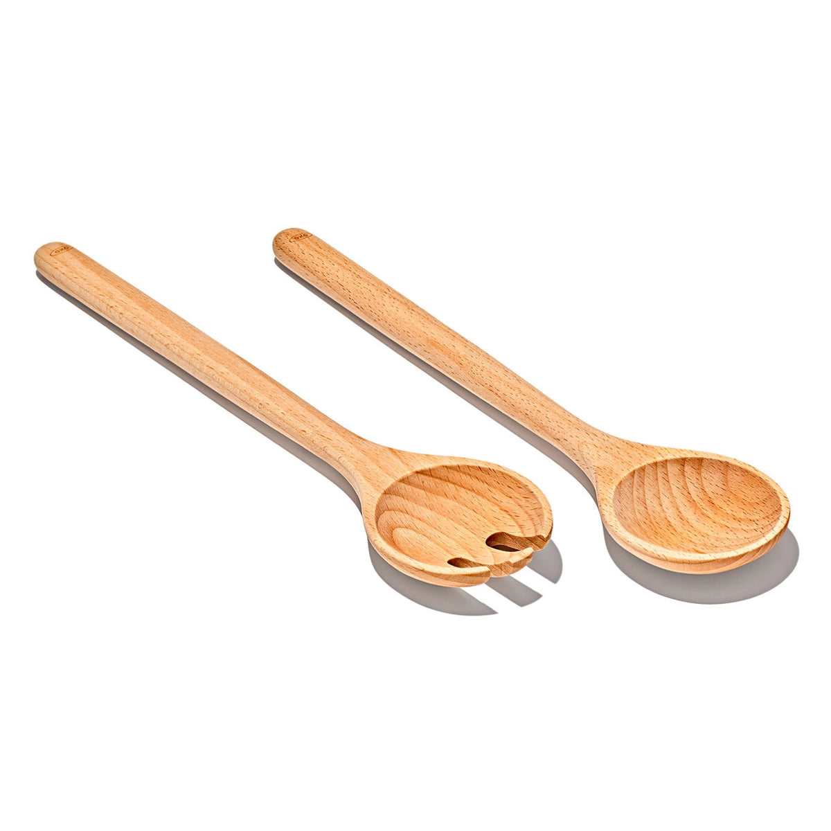 Good Grips Salatservier Set 2tlg. Holz 15.6cm in Braun präsentiert im Onlineshop von KAQTU Design AG. Küchenhelfer ist von OXO