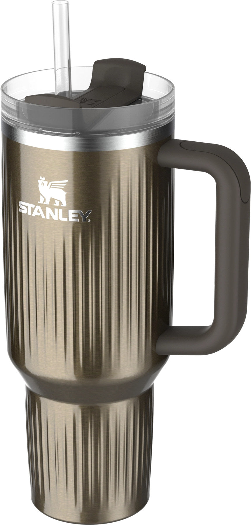 Quencher Fluted 1.18l gunmetal shine in Schwarz präsentiert im Onlineshop von KAQTU Design AG. Thermosflasche ist von Stanley