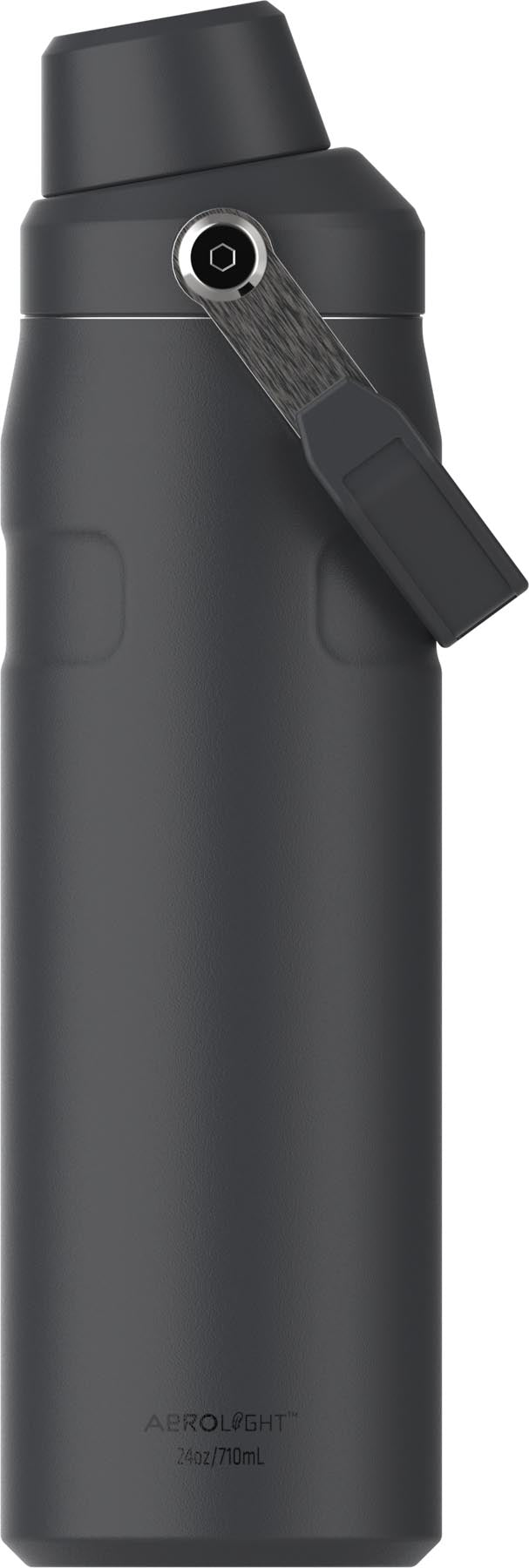 Moderne Stanley Thermosflasche in elegantem Schwarz, 0.7l, ideal für kalte Getränke und aktive Lebensstile.