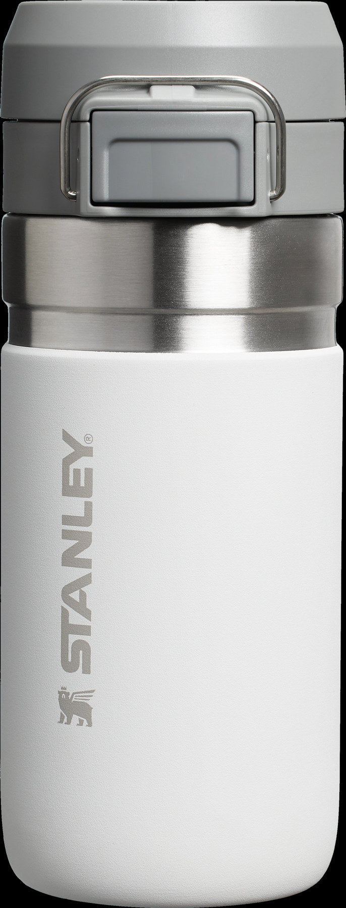 Quick-Flip Wasserflasche 0.47l frost in Weiss präsentiert im Onlineshop von KAQTU Design AG. Thermosflasche ist von Stanley