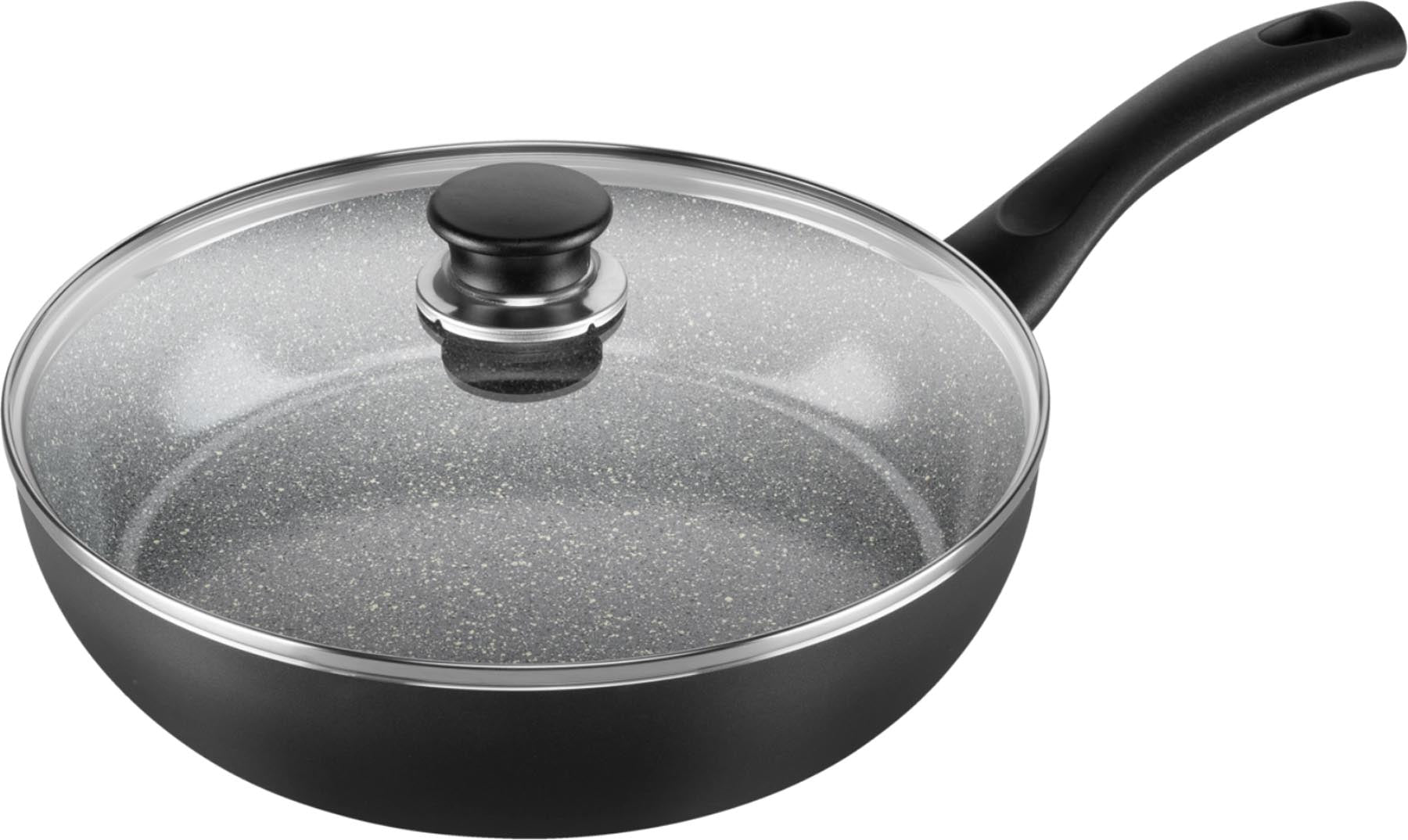 Bologna Ceramic Schmorpfanne mit Deckel 28cm in Schwarz präsentiert im Onlineshop von KAQTU Design AG. Schmortopf ist von Ballarini