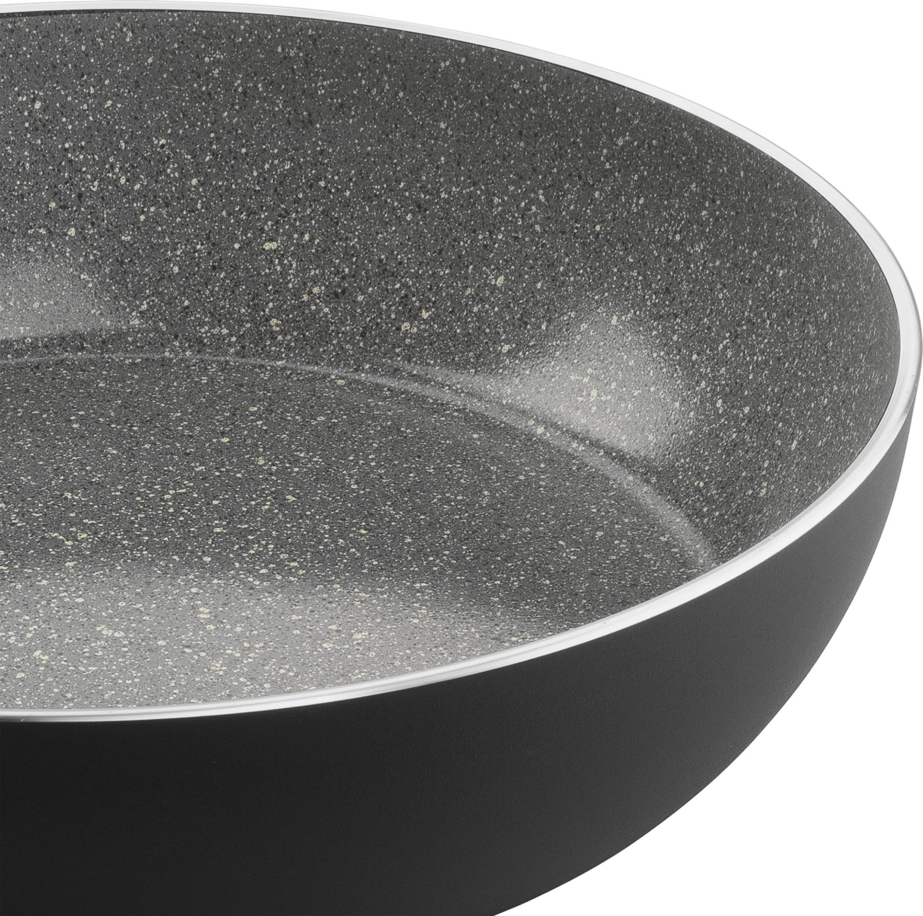 Elegante Bologna Ceramic Schmorpfanne mit passendem Deckel, 28 cm, ideal für schmackhafte Schmorgerichte und vielseitige Zubereitungsmöglichkeiten.