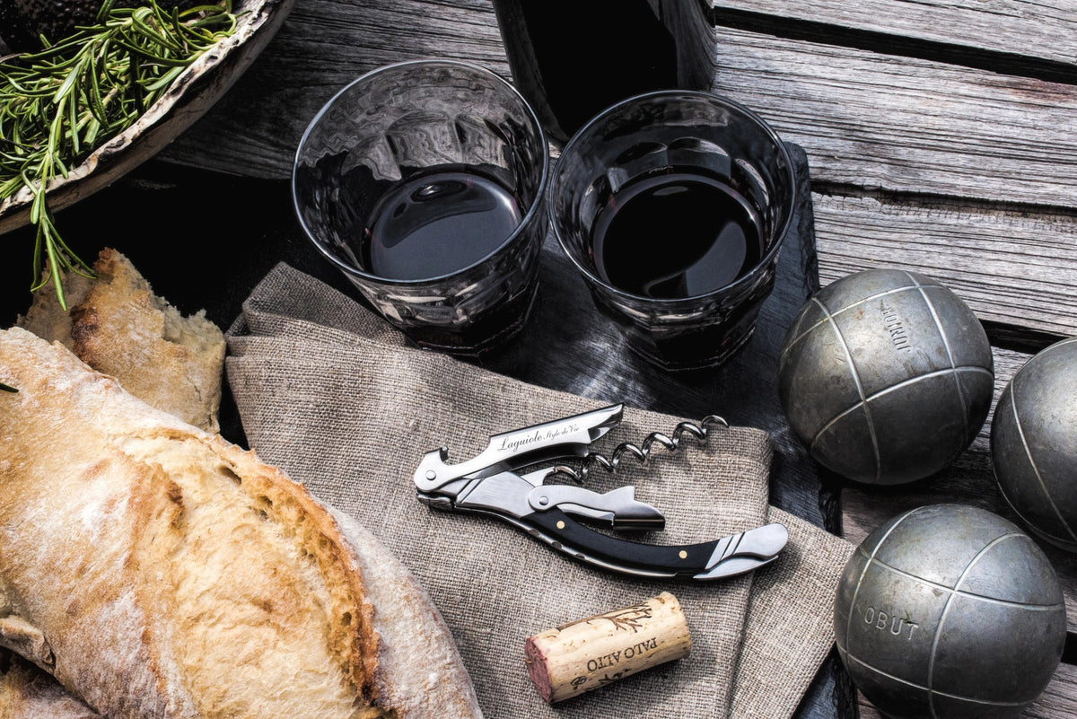 Laguiole Luxury Line Korkenzieher schwarzes Ebenholz in Schwarz präsentiert im Onlineshop von KAQTU Design AG. Flaschenöffner ist von Laguiole Style de Vie