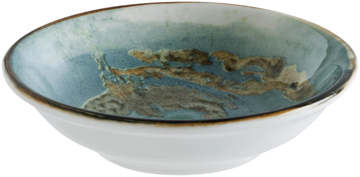 Futura Gourmet Teller tief D9cm in Blau präsentiert im Onlineshop von KAQTU Design AG. Teller ist von Bonna